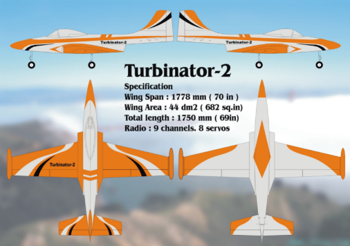 TURBINATOR 2 Naranja/Plata 1.778 mm Combo